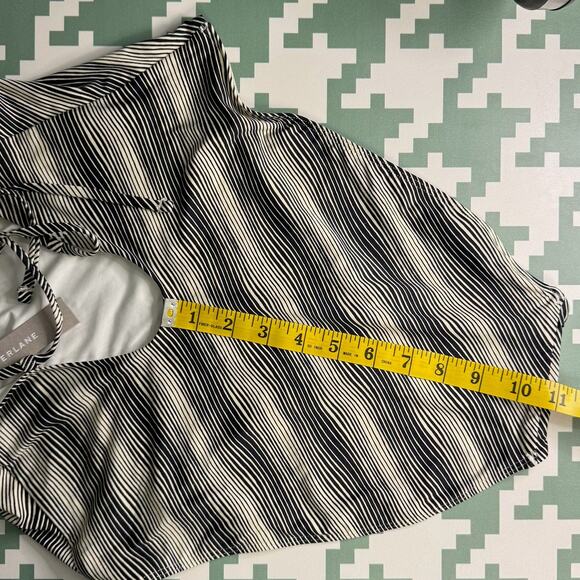 Everlane The String One Piece Swimsuit Black White Stripe Size Large NWT - Picture 10 of 12